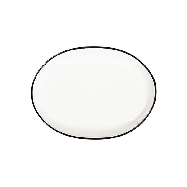 Modest Black Lona Oval Tabak 36 cm